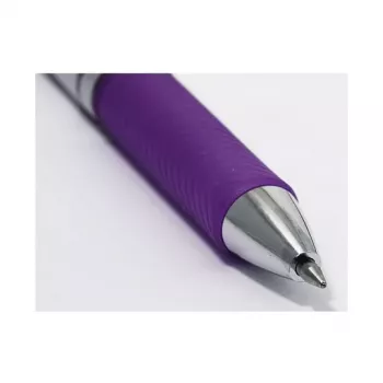 Pentel BL77-VO EnerGel gél toll - 0,7 mm - lila tinta - ezüst test - közepes vonalvastagság - 12 darabos csomag