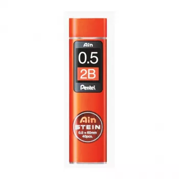 Pentel C275-2BO Super Hi-Polymer ceruzabetét utántöltő csomag 0,5 mm 2B narancssárga 40 betét doboz