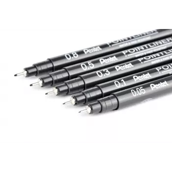 Pentel Pointliner fineliner készlet, fekete