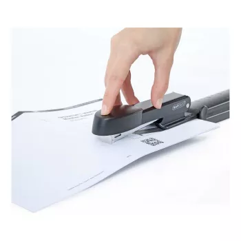 Rapesco Marlin hosszú karú fém tűzőgép - 25 lap - fekete - lapos tűzés - fém - 47 mm - 386 mm