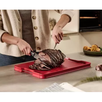 Joseph Joseph Cut&Carve Plus kétoldalas XL vágódeszka, piros