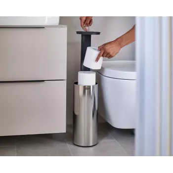 Joseph Joseph EasyStore Luxe nemesacél WC-papír tartó rejtett rekeszben