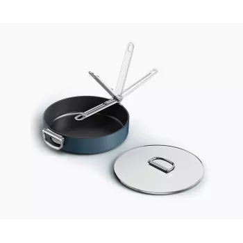 Joseph Joseph Space Fold Handle Ceramic Non-Stick 28 cm kék serpenyő fedővel