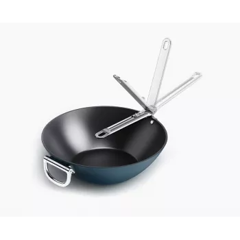 Joseph Joseph Space összecsukható nyelű kerámia tapadásmentes wok 32 cm kék