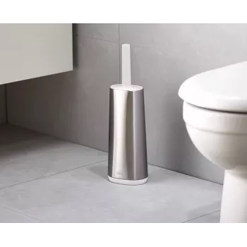 Joseph Joseph Flex 70517 rozsdamentes acél WC-kefe szilikonfejjel, ezüst/szürke
