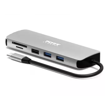 PORT Designs USB-C 9-in-1 dokkoló 4K HDMI-vel és 85W PD-vel - Space Grey