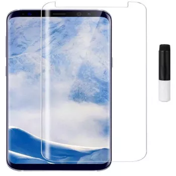 EVELATUS Samsung Galaxy S9 Plus átlátszó üveg UV képernyővédő folyékony ragasztóval