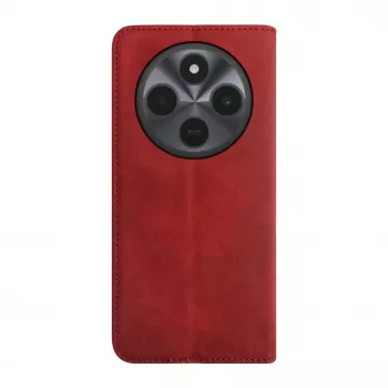 Evelatus Xiaomi Redmi 14C 4G/ 14C 5G / Redmi A4 / POCO C75 PU bőr könyvtokos tok piros