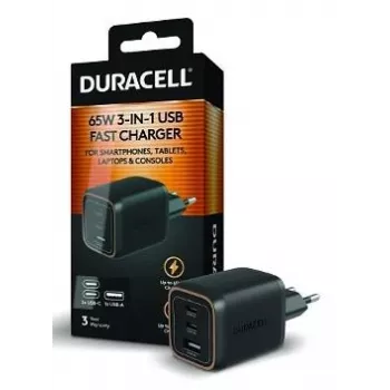 Duracell fali töltő PD 65W GaN 2 x USB-C