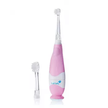 BRUSH-BABY Baby Sonic szonikus fogkefe 0-3 év rózsaszín