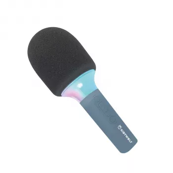 KIDYWOLF Bluetooth mikrofon világoskék LED-fényekkel