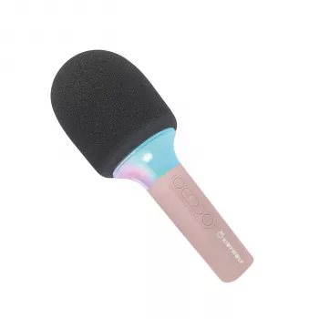 Kidywolf Bluetooth mikrofon fénnyel rózsaszín