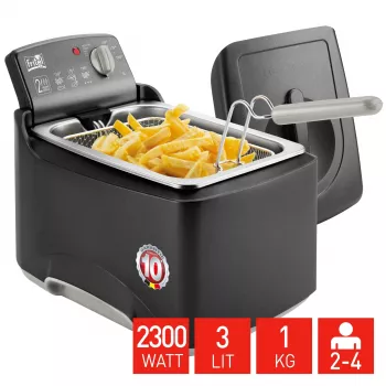 Fritel Turbo SF 4176 olajsütő 3L 2,3kW rozsdamentes acél