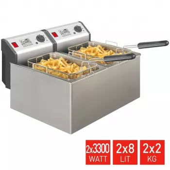 FRITEL professzionális fritőz 16 liter 6,6kW rozsdamentes acél