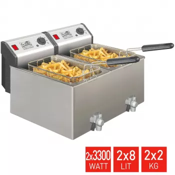 FRITEL TURBO SF fritőz 16 liter 6,6kW rozsdamentes acél