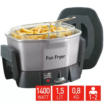 FRITEL Starter fritőz 1,5L 1400W fekete/szürke/ezüst