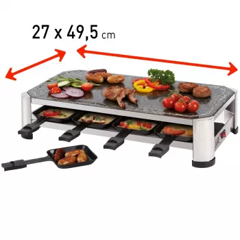 FRITEL SG 2180 raclette rozsdamentes acél/króm fekete