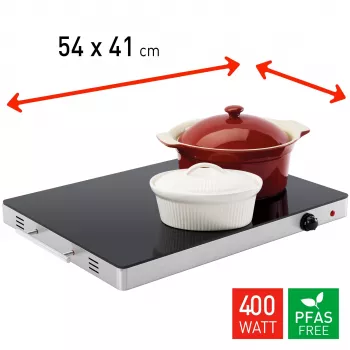 FRITEL Family WT 2478 tányérmelegítő 400W fekete/rozsdamentes acél