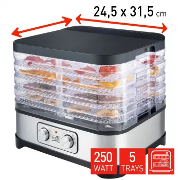 FRITEL Family aszalógép 250W ezüst/szürke