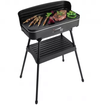 FRITEL Starter BBQ 2246 elektromos grill állvánnyal, 2200 W, fekete