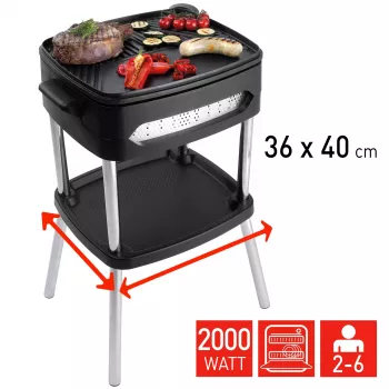 FRITEL Family BBQ 3256 elektromos BBQ grill piros/fekete