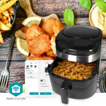 Nedis SmartLife KAAF180BKW forrólevegős fritőz 7,2 L, fekete