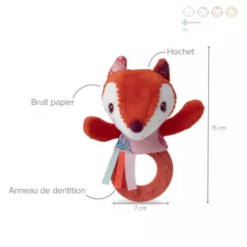 Lilliputiens Alice the Fox többfunkciós puha játék 3m+ 83035