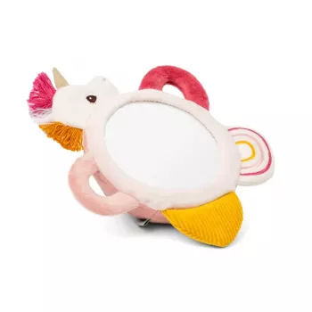 Lilliputiens tevékenység tükör Lena the Unicorn fogantyúkkal, érzékelő játék babáknak 3 hónapos kortól