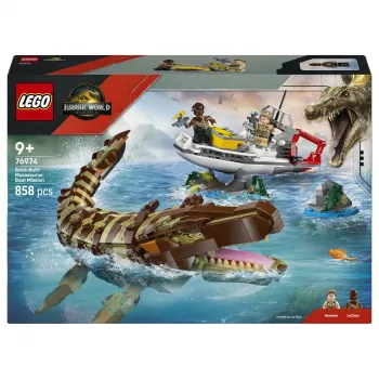 LEGO Jurassic World 76974 Küldetés a hajón és Mosasaurus-modell