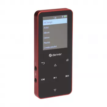 Denver MP-1830R MP4-lejátszó Bluetooth-szal, 1,8 inch kijelzővel, 4GB, piros