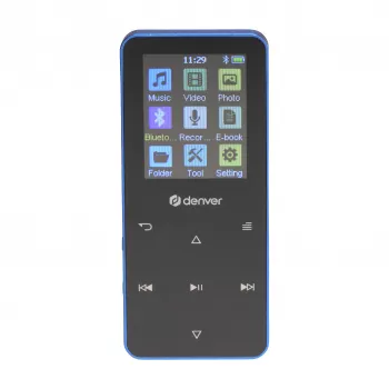 Denver MP-1830BU MP4-lejátszó Bluetooth-szal, 1,8 inch kijelző, 4GB, kék
