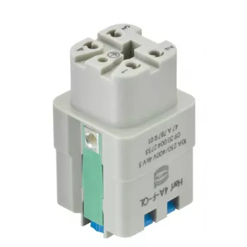 Harting Han A® aljzatbetét 4 érintkező Quick Lock 09200042733