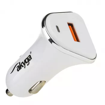 Akyga AK-CH-07 autós töltő 12/24V 18W USB-A Quick Charge 3.0 5-12V / 1,5-3A fehér