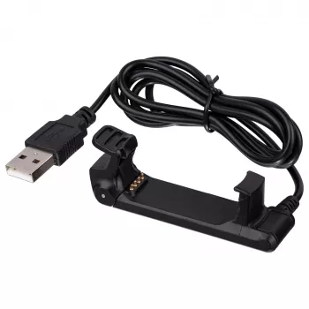 Akyga AK-SW-19 USB Charging Clip Cable for Garmin Forerunner 220, 1 m, Black
