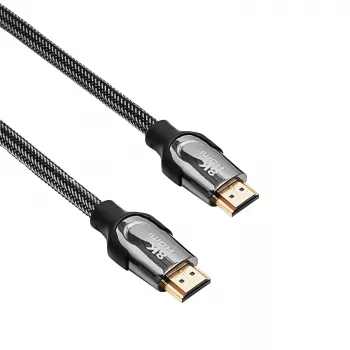 Akyga AK-HD-15S HDMI 2.1 kábel, árnyékolt, réz, fonott, 48 Gbit/s, 8K@60Hz / 4K@120Hz, 1,5 m