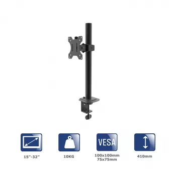 Akyga AK-MB-03 monitoros asztali tartó egy monitorhoz, 15–32 inch, 10 kg, VESA 75x75 / 100x100, fekete