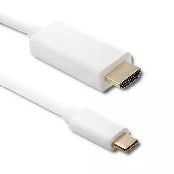 Qoltec USB 3.1 Type-C apa - HDMI Type-A apa adapterkábel, 4K, Alternate Mode, 1 m, fekete