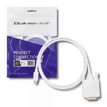 Qoltec USB 3.1 Type-C dugó - DVI-D dugó kábel 1 m 4K 30 Hz fekete
