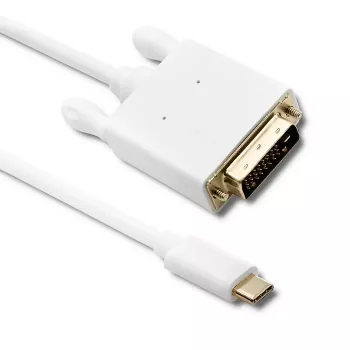 Qoltec USB 3.1 Type-C dugó - DVI-D dugó átalakító kábel 2m 4K