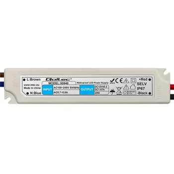 QOLTEC LED kapcsolóüzemű tápegység IP67 20W 12V 1,6A vízálló