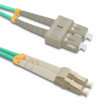 Qoltec optikai patchkábel LC/UPC - SC/UPC multimód OM4 duplex 3 m