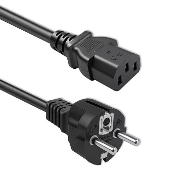 QOLTEC tápkábel Schuko CEE IEC C13 3x0,75mm² 1,5 m fekete