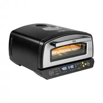 TEESA Pizza Oven SUPREME ELITE 2200 W, 450°C, Dual Heating, ablak, LED, 33 cm, többféle sütési program