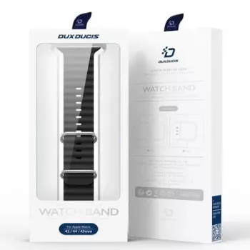 Dux Ducis szilikon szíj Apple Watch 8/7/6/5/4/3/2/SE (38/40/41 mm) készülékhez - fekete