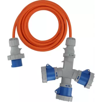 Brennenstuhl 1167670205 hosszabbítókábel 2m H07RN-F 3G 2.5mm² 16A 230V IP44 Schuko szürke/kék/narancssárga