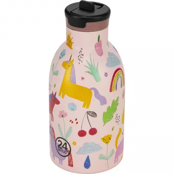 24Bottles 1824 Daily Use szigetelt palack 330 ml szívószálas fedél polipropilén rozsdamentes acél