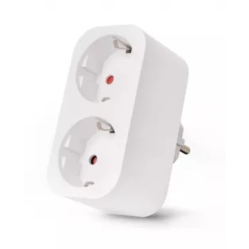 ENTAC Smart WiFi kettős dugalj adapter ES-DSA-WIBLE, fehér, 2 dugalj, 3680 W