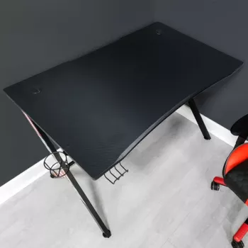 X Rocker Ocelot gamer asztal egérpadlóval - fekete/piros