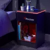 X Rocker gamer éjjeliszekrény RGB LED világítással, szürke/piros