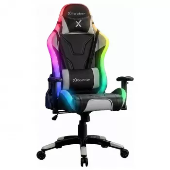 XROCKER gamer szék fekete Neo Motion RGB LED világítással és kényelmi párnákkal